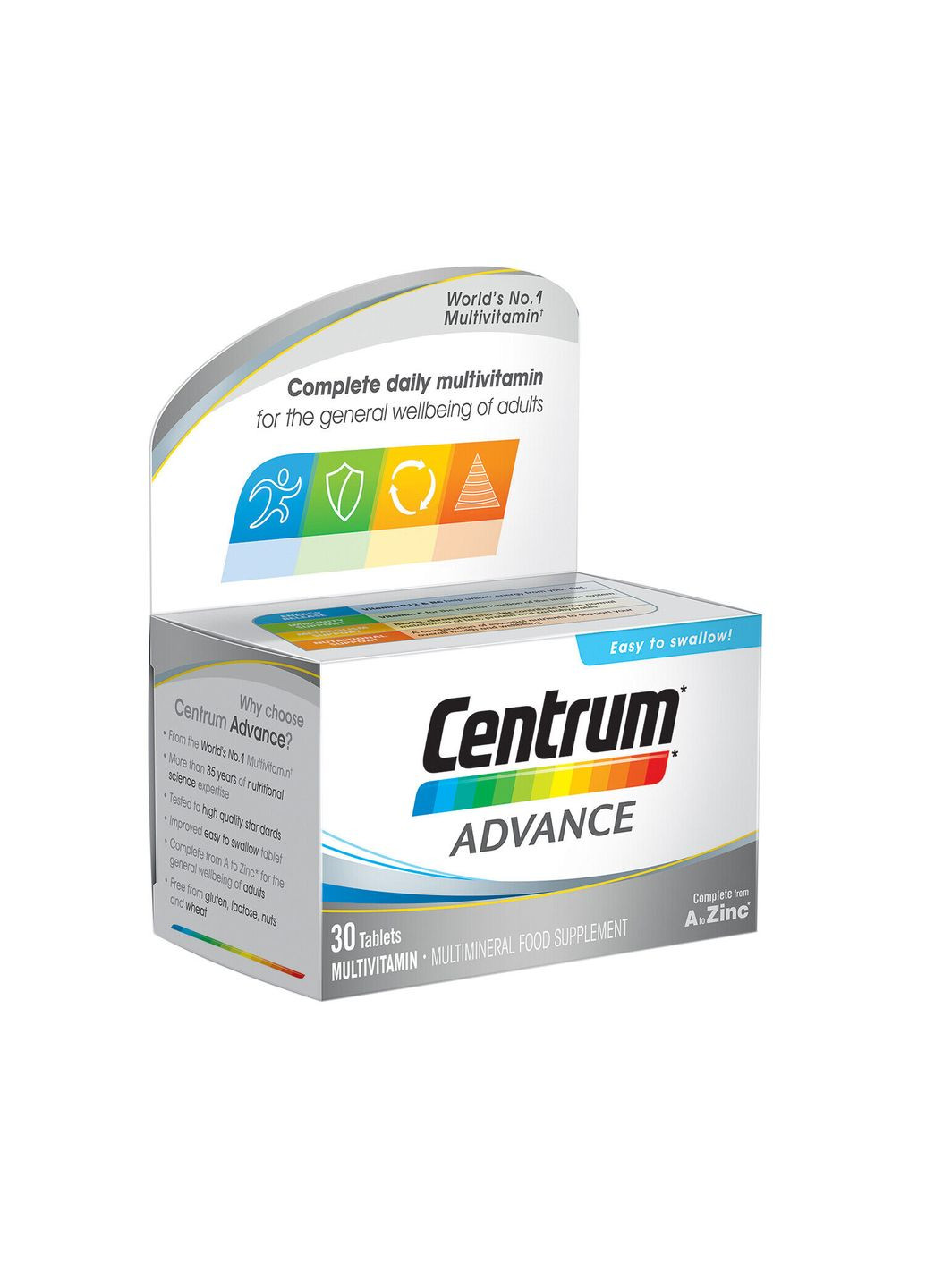 Мультивитаминный комплекс Advance Multivitamins and Minerals для женщин и мужчин (30 шт) Advance (уценка) Centrum (278773941)