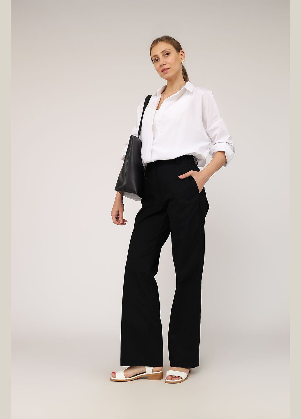 Штаны широкие женские цвет черный CB-00273598 Yuki (330259492)