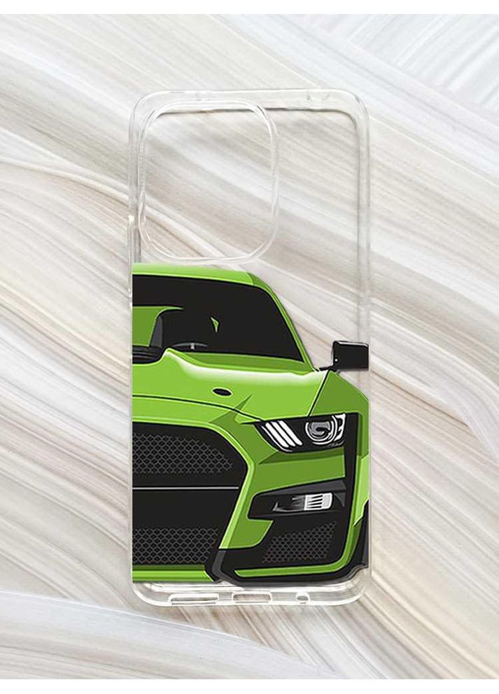 Прозорий чохол на Xiaomi Redmi 13 Авто зелене (принт 230) CASE CONTROL (360709447)