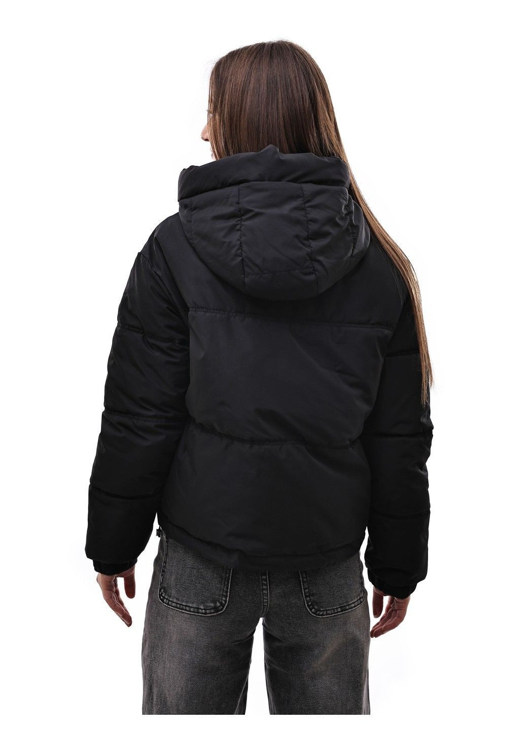 Чорна демісезонна зимова куртка жіноча No Brand