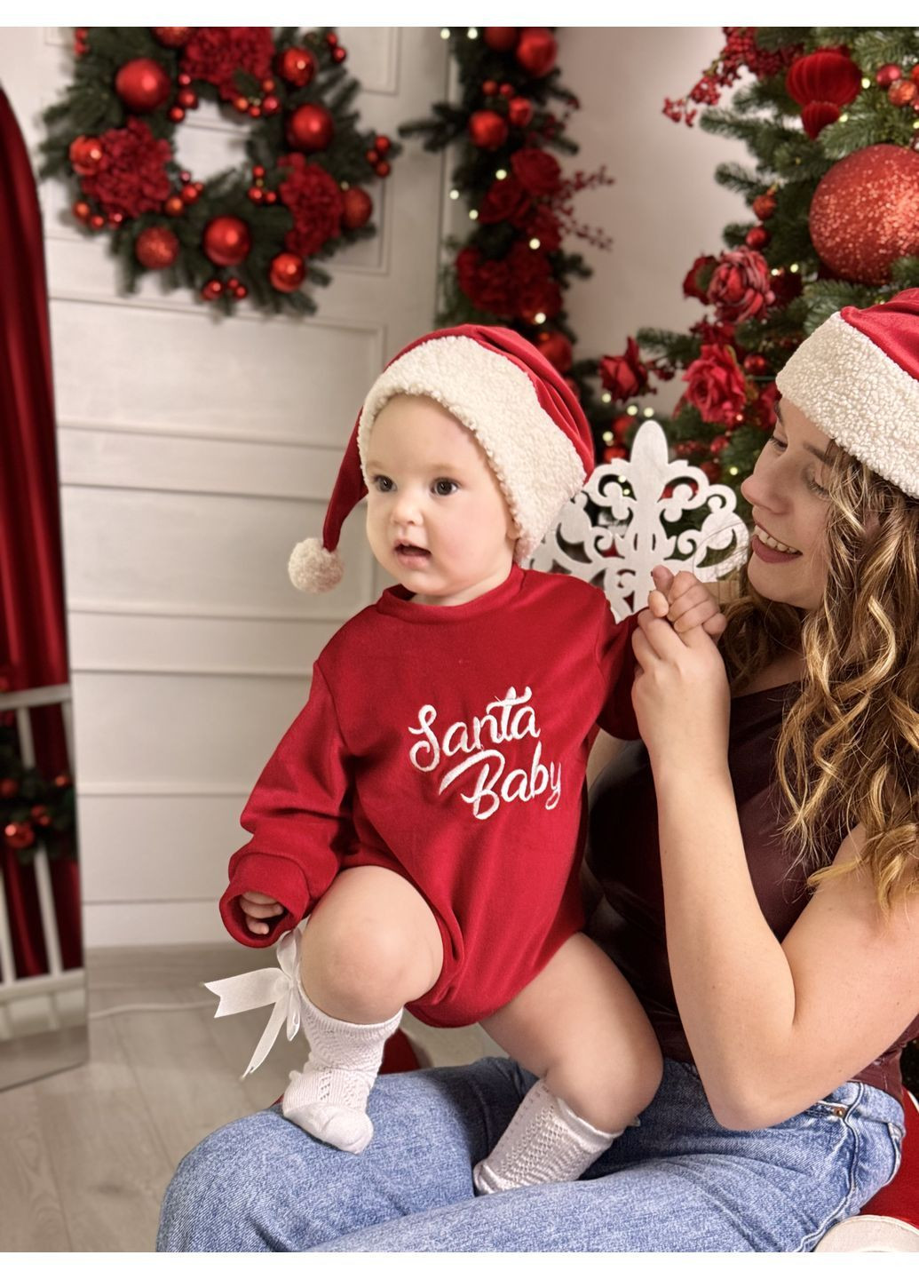 Новогодняя шапка Santa No Brand Новорічна (370608439)