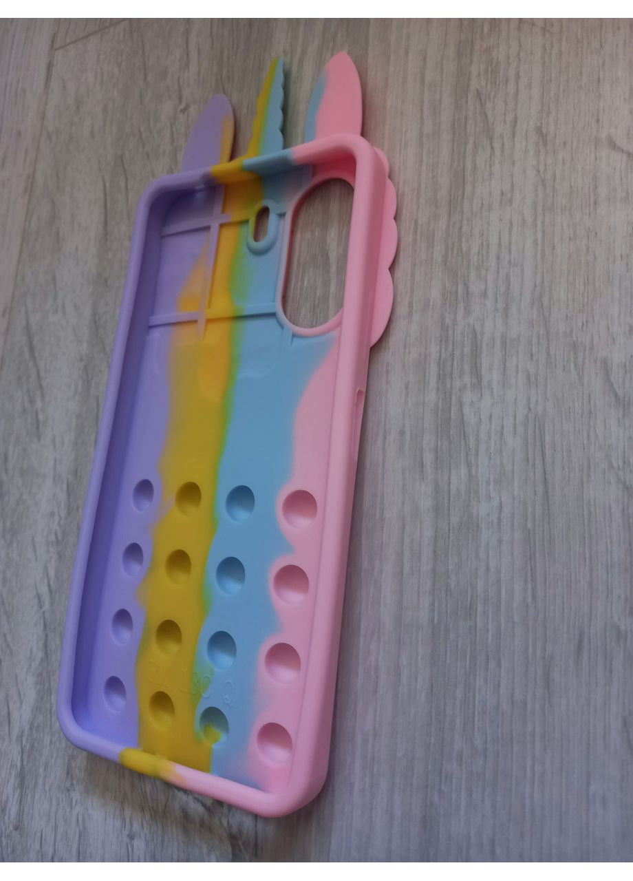 Чохол Pop it для Redmi 13 C Єдиноріг Поп іт антистрес силіконовий дитячий райдужний Xiaomi (360896905)