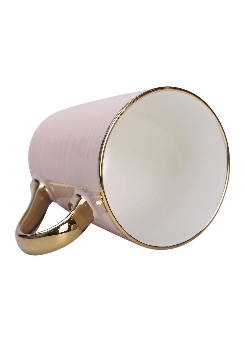 Чашка порцелянова із золотим обідком та позолоченою ручкою 320 (мл) Кремова RX-N240624CR Liling Rongxiang Ceramic (369143044)