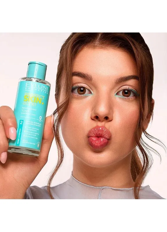 Тонік для обличчя PERFECT SKIN ACNE себорегулюючий, зволожуючий пори 200 мл 9730 Eveline Cosmetics (340111251)