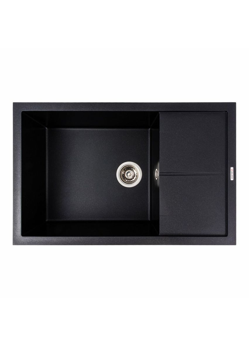Гранитная мойка для кухни CALYPSO 7950 матовая Черный металлик Valeso (337717997)
