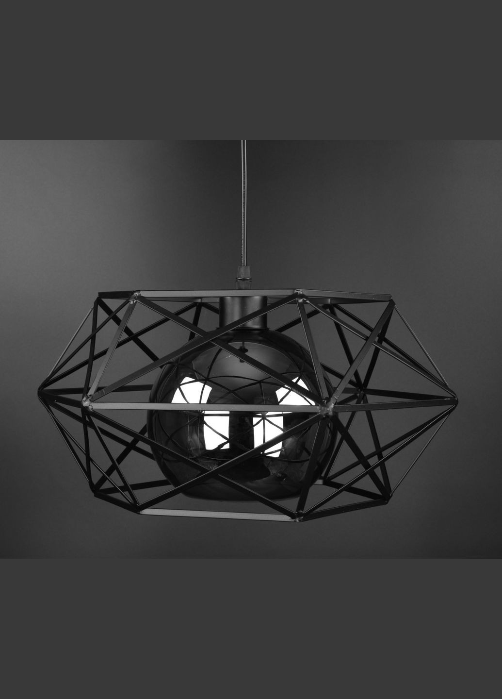 Люстра підвісна LOFT на 1 лампочку 27093 Чорний 30-90х40х40 см. Sunnysky (364496441)