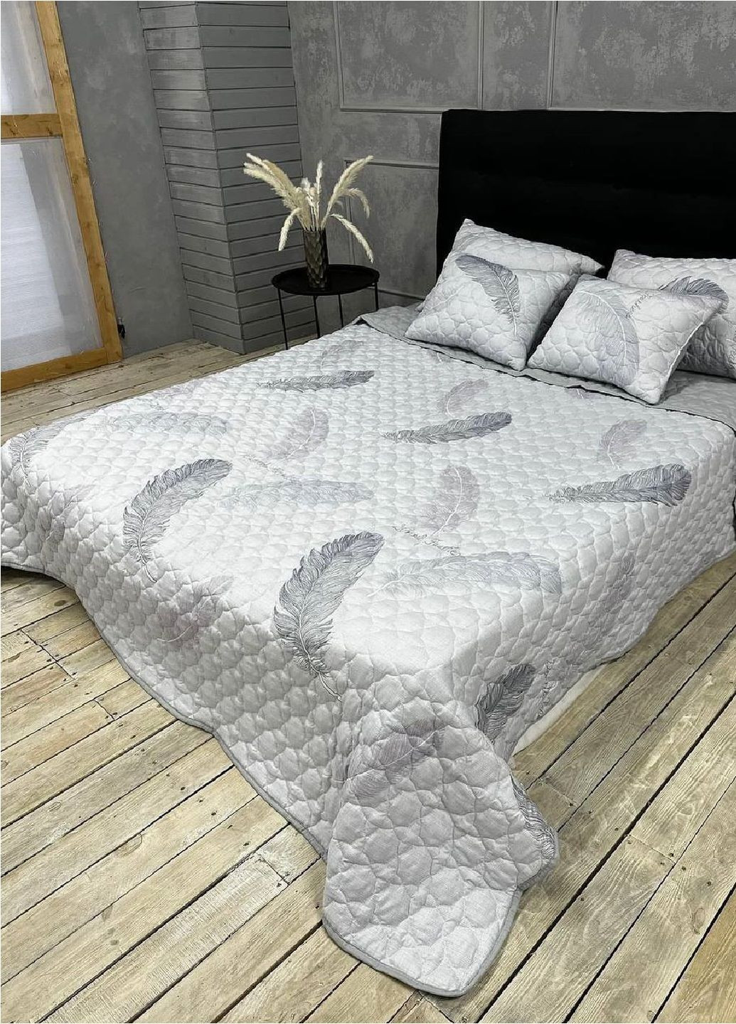 Стьобане покривало з подушками (євро) Vishnya (278187035)