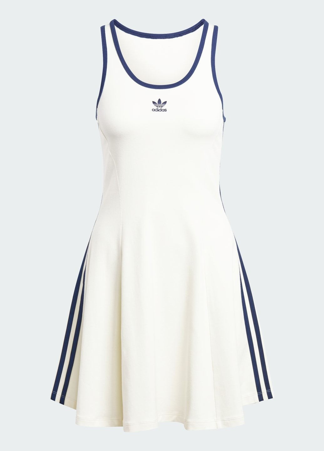 Белое спортивное платье tank adidas с логотипом