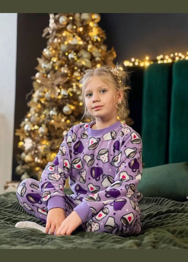 Фиолетовая зимняя пижама для девочки hc (h001-6076-028-5) No Brand