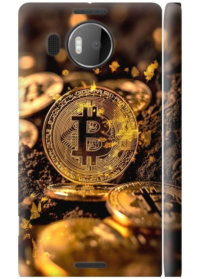 3D пластиковый матовый чехол 'Золотая лихорадка биткойна' для Endorphone Microsoft Lumia 950 XL Dual Sim (336192174)