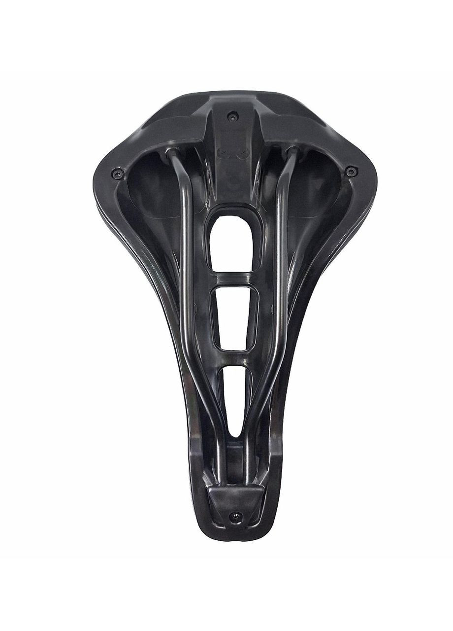 Седло велосипедное YP0801101 с вентиляционным отверстием 25.5х15 см черное с желтым (G0001577) West Biking (369465047)