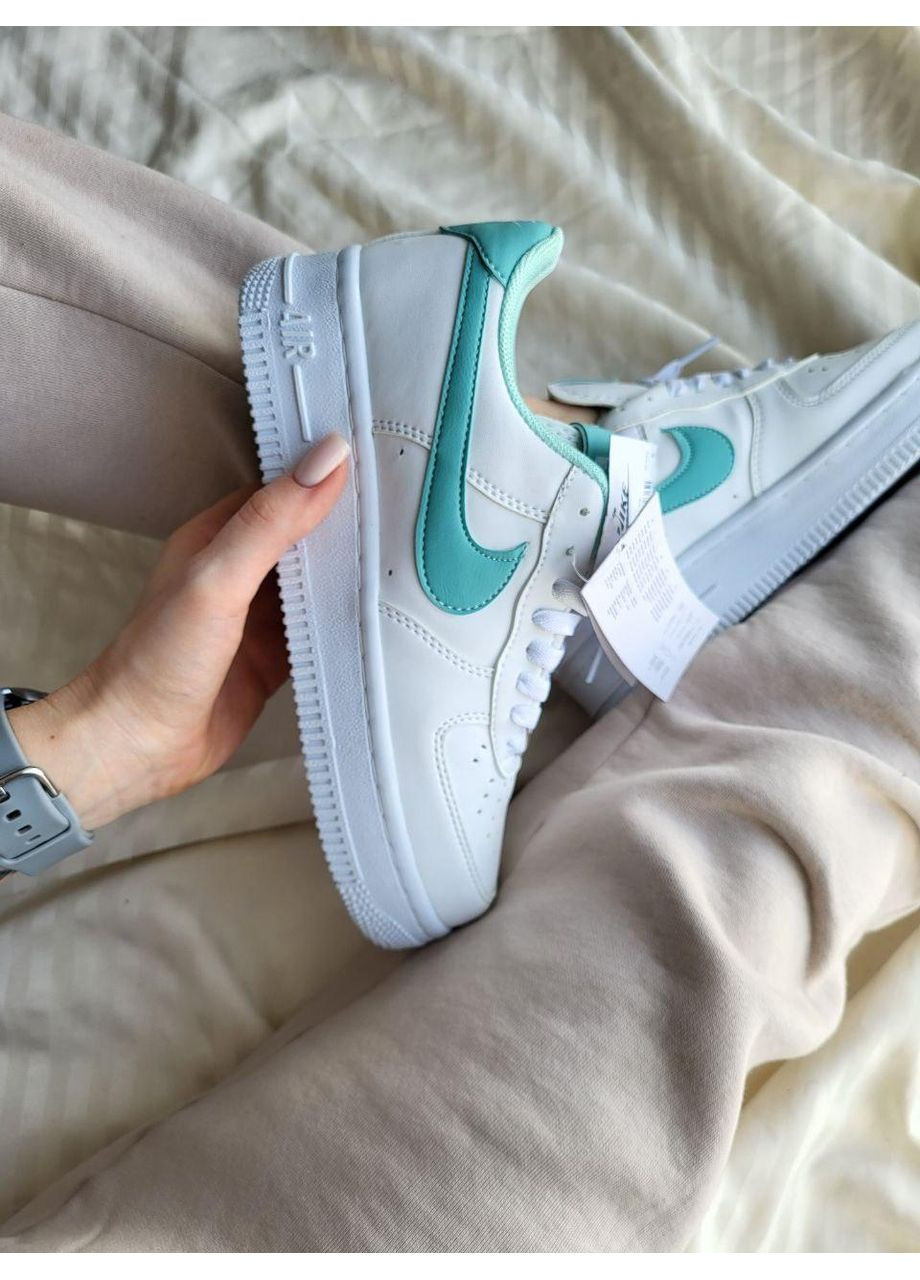 Сірі Осінні кросівки чоловічі nike air force 1 white green 2.0 найк аір форс 1 преміум No Brand