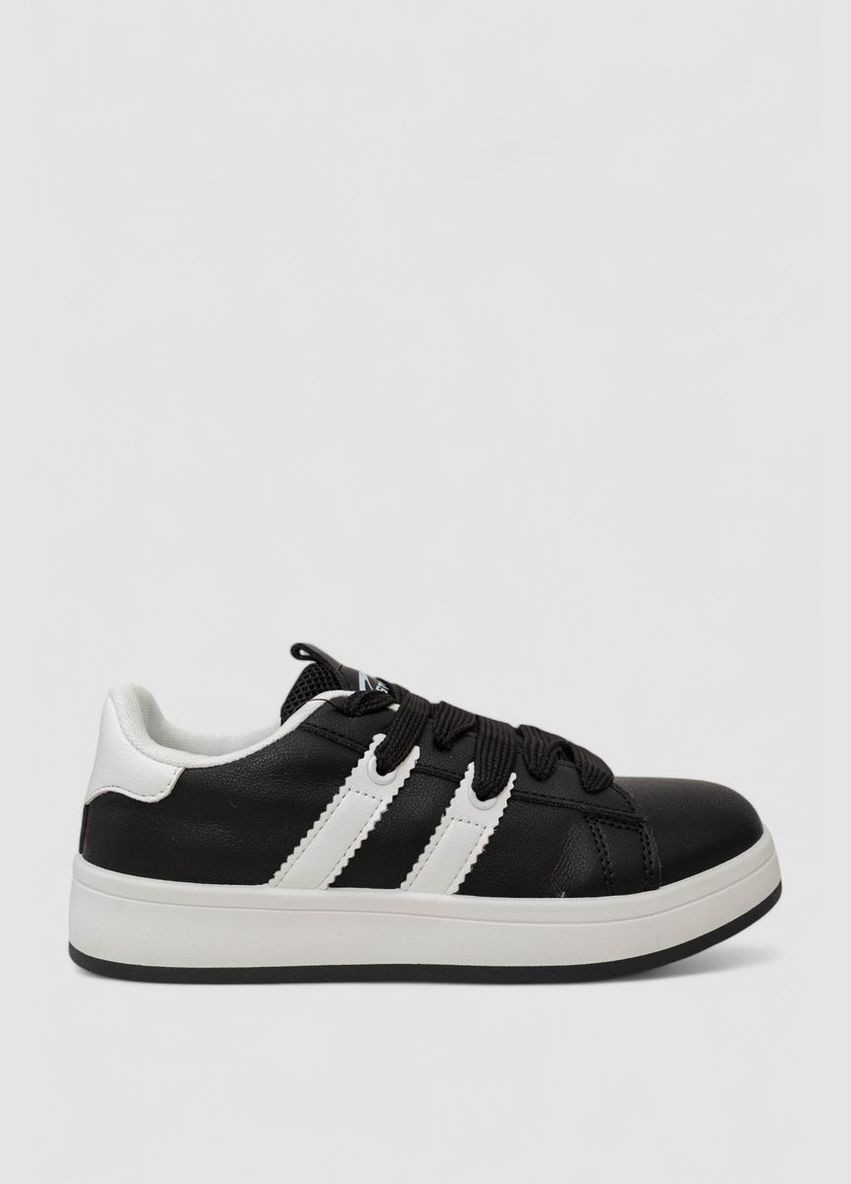 Кроссовки женские кожа,, 248RJH900-2 Stilli чёрно-белые (332054282)