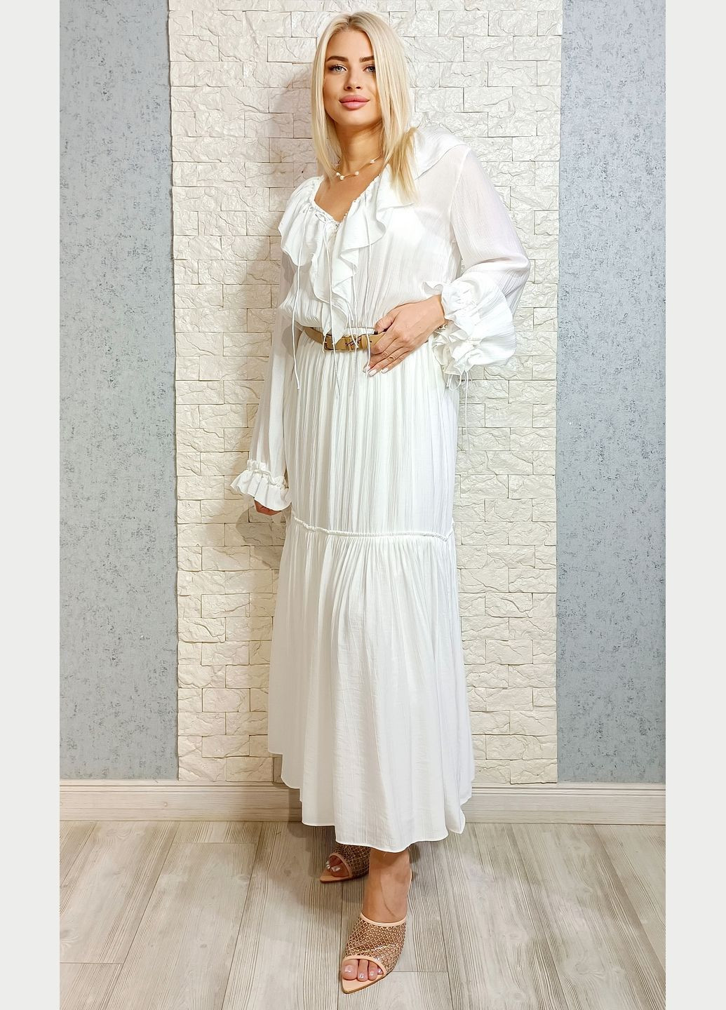 Білий повсякденний, коктейльна, кежуал сукня а-силует Hot Fashion однотонна