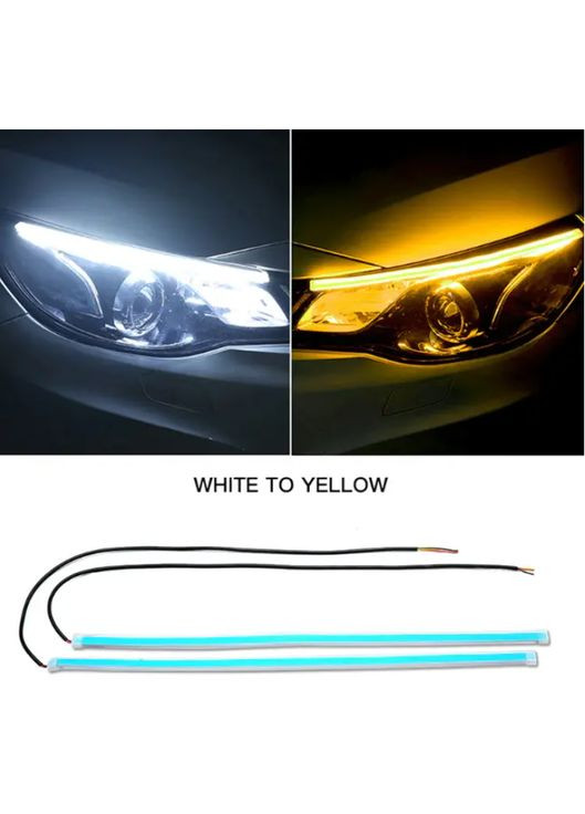 Гибкие дневные ходовые огни с поворотом 45см. ДХО! No Brand (296285584)