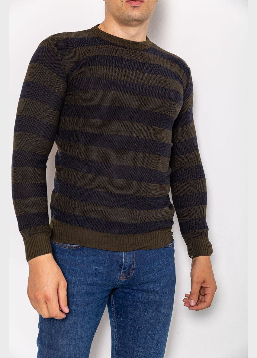 Оливковий (хакі) зимовий светр чоловічий, колір хакі, Ager