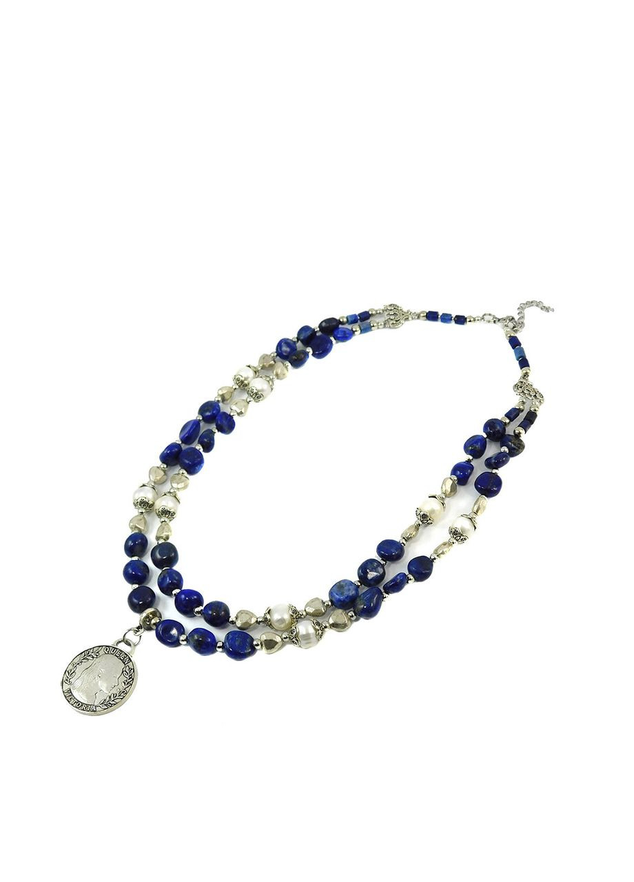 Ожерелье "Небесная симфония" Жемчуг, Лазурит Fursa fashion (322415006)