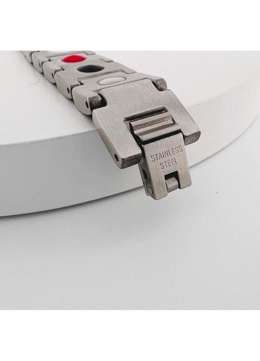 Мужской браслет под гравировку из медицинской стали с магнетитами 21см BS-023 No Brand (299486570)