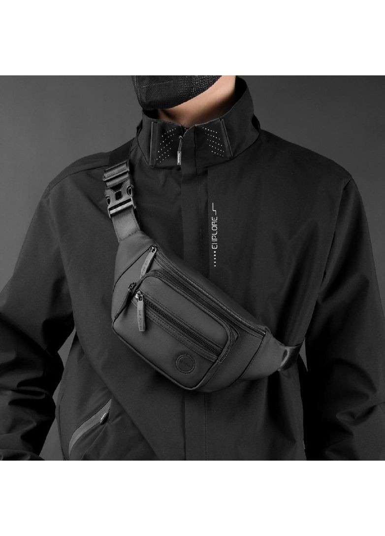 Чоловіча зручна сумка на пояс бананка через плече текстильна повсякденна водовідштовхуюча RoyalBag AT08-1258 (360751351)