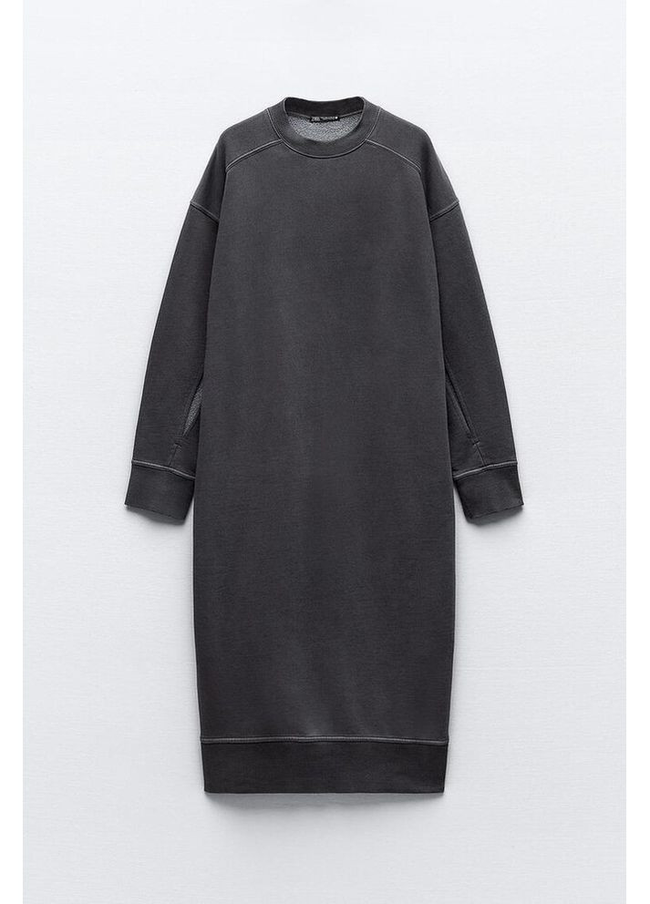 Серое платье 8417/451 Zara