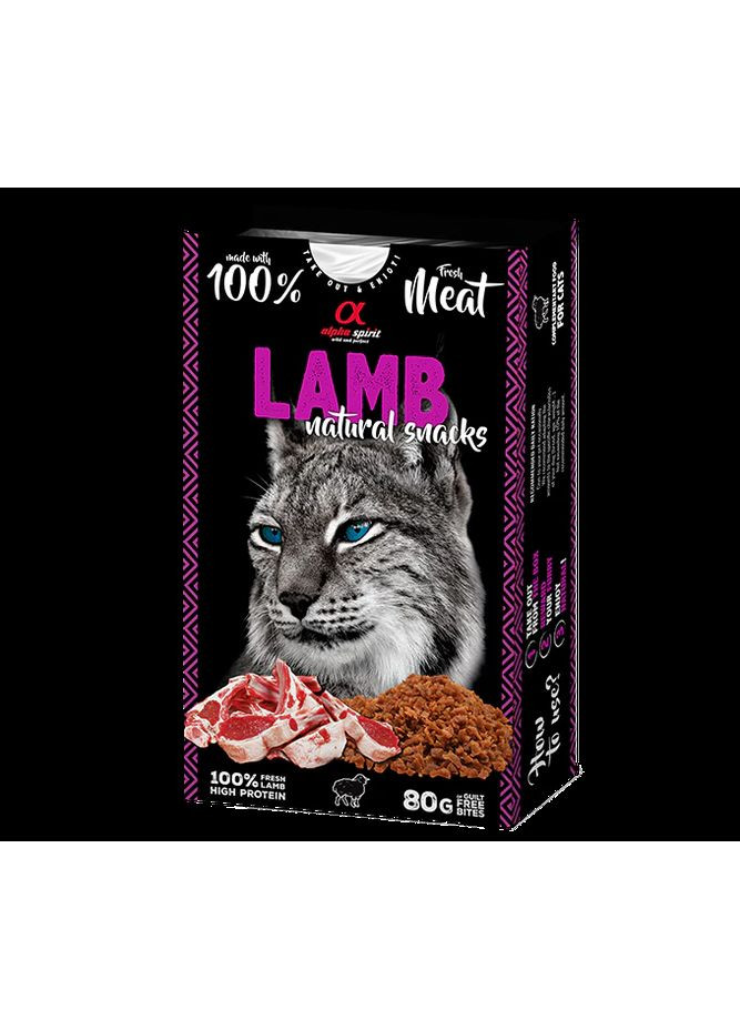 Ласощі для котів Lamb Natural Snacks Cat з ягнятком 80 г ALPHG110000245 Alpha Spirit (344464888)