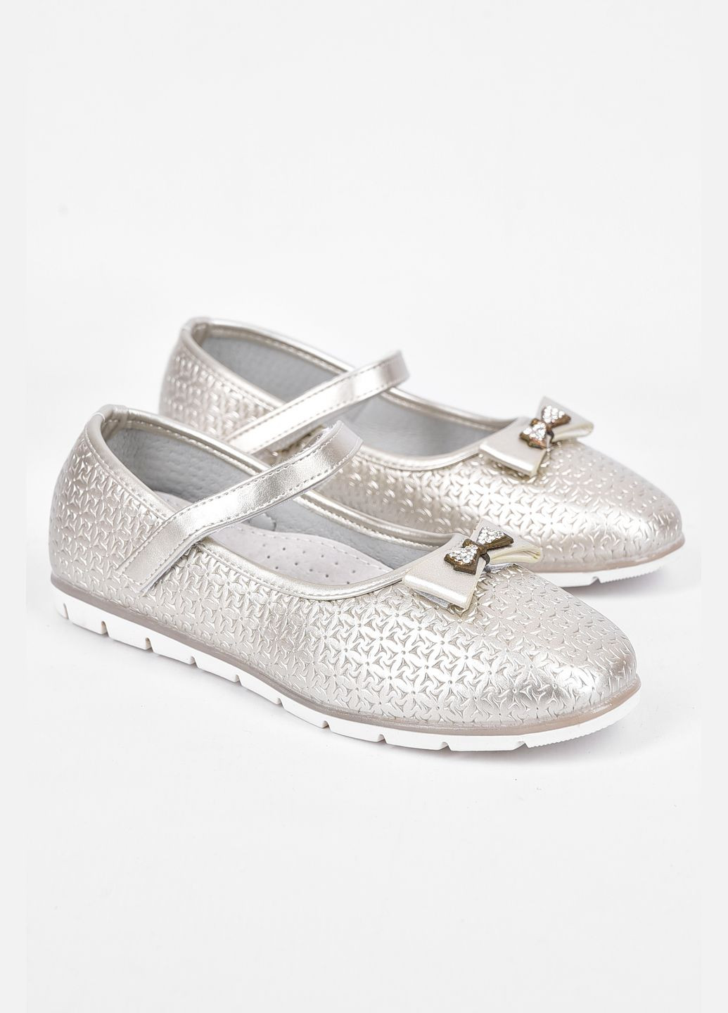 Балетки для дівчинки золотистого кольору Let's Shop без декору (313399589)