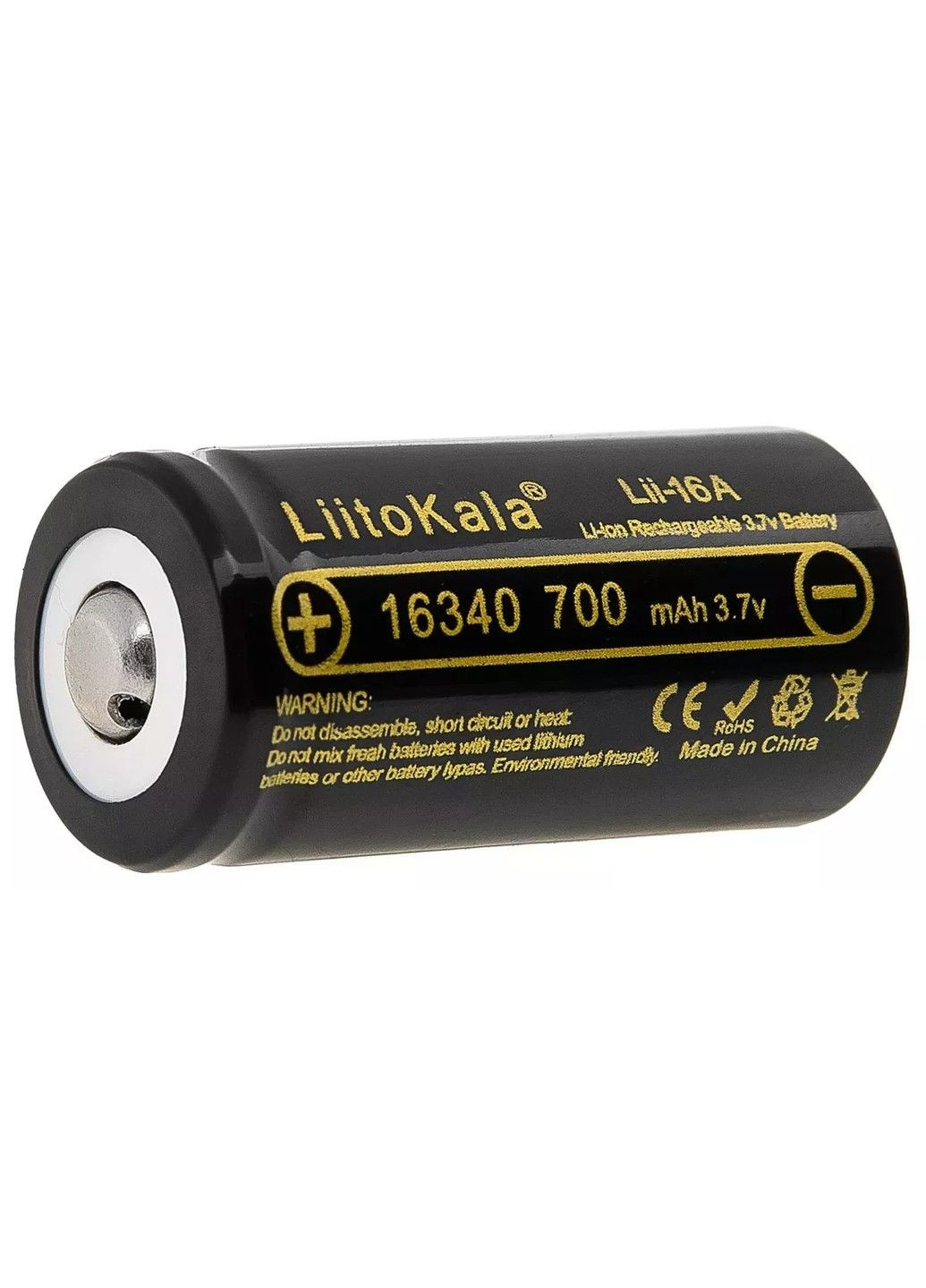Аккумулятор LiitoKala Lii-16A 16340 700mah (Черный) No Brand (332636673)