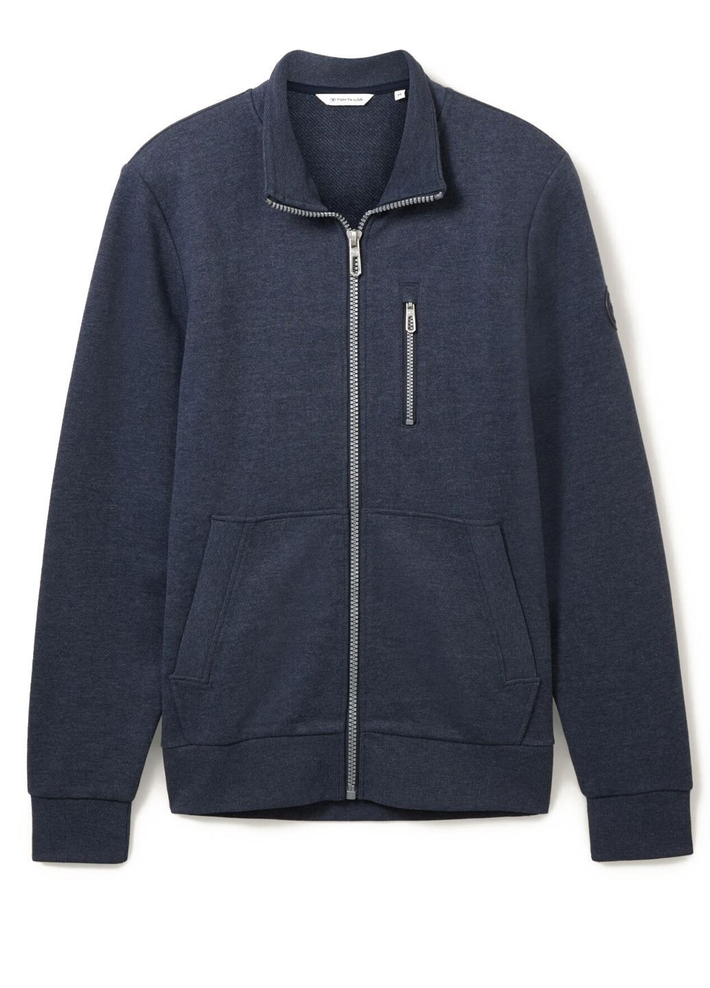 Мужской графитовый трикотажный свитер на молнии Tom Tailor (371575620)