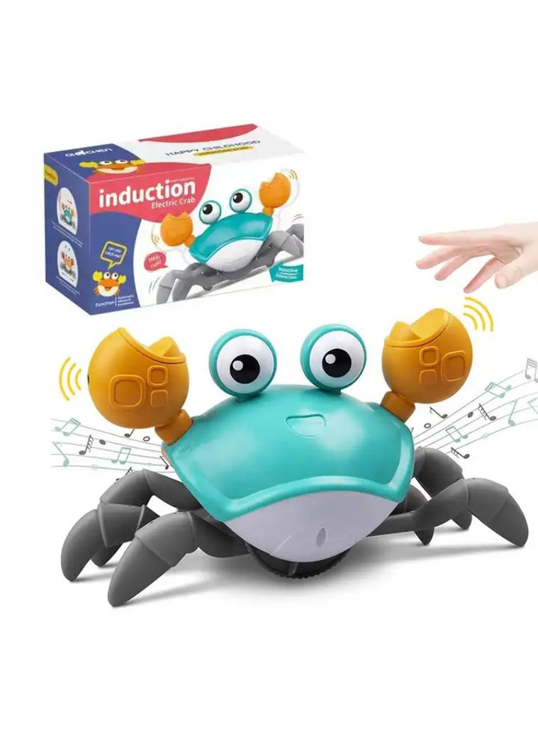 Детская интерактивная игрушка Танцующий краб на аккумуляторе, со звуковыми эффектами Green зеленый UKC (301536686)