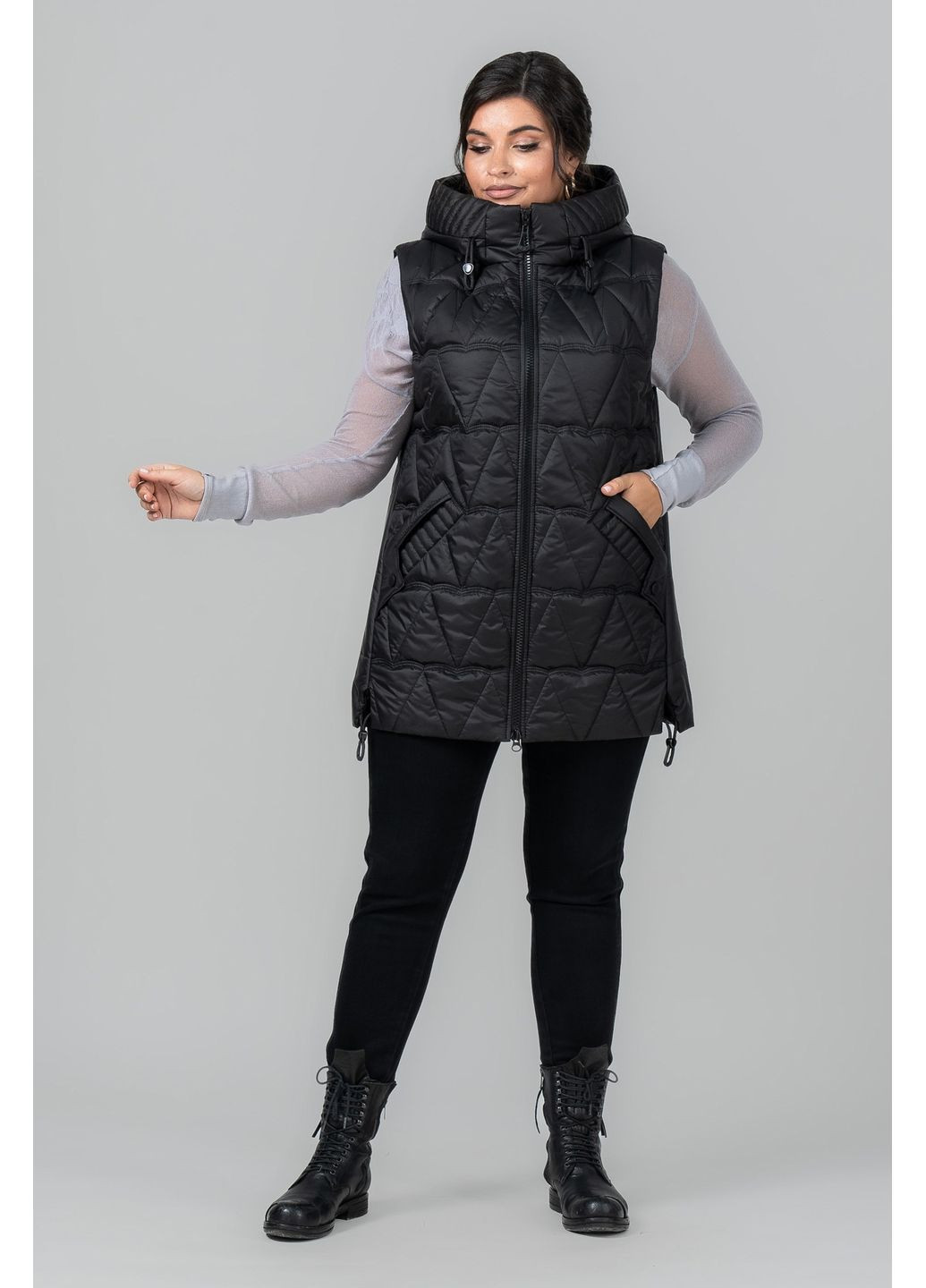 Жилет жіночий Андорра з кишенями та капюшоном All Posa (ap102125p) A'll Posa (366873284)