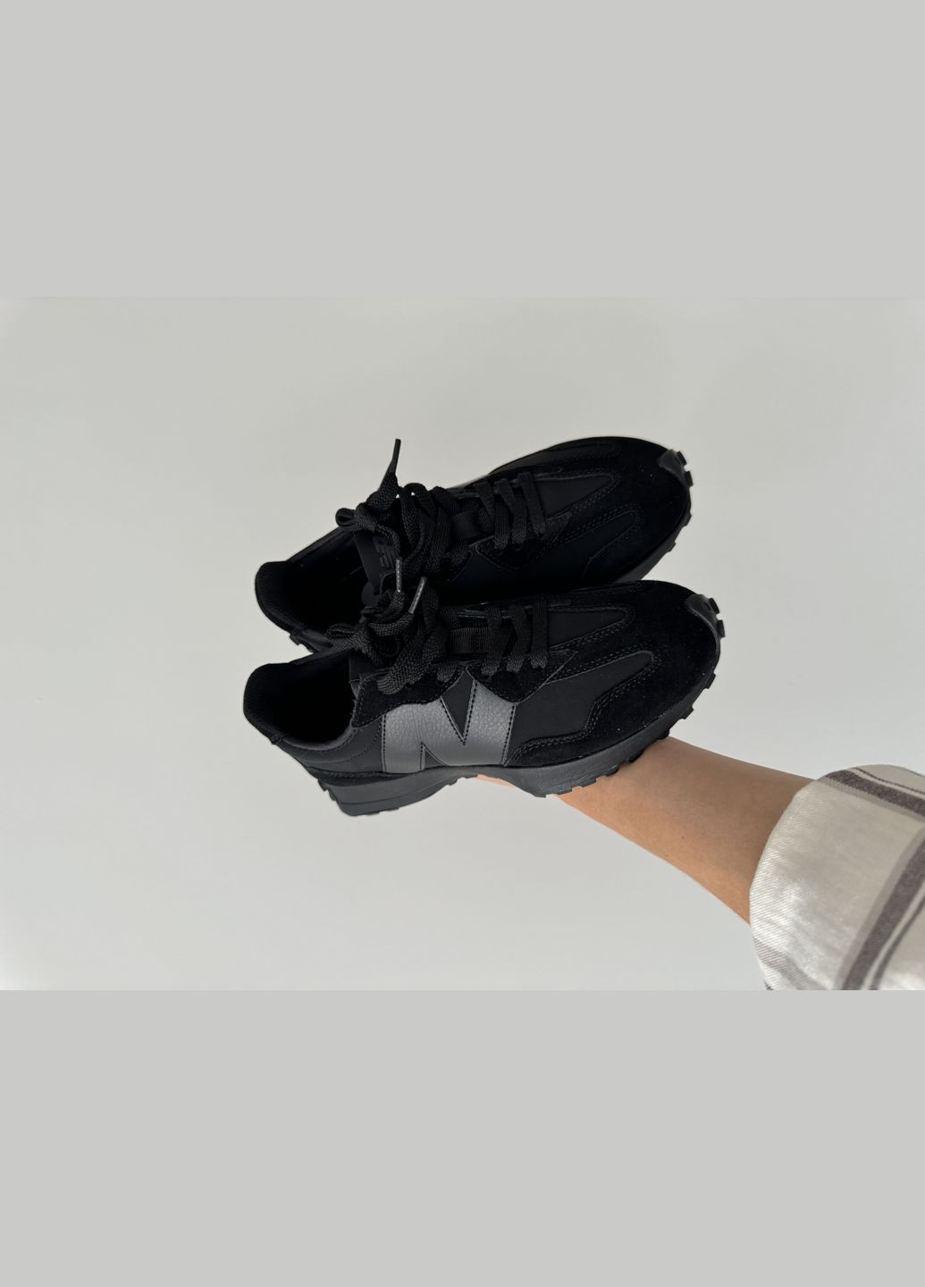 Чорні Осінні кросівки чоловічі і жіночі new balance 327 black | нью беланс чорні No Brand