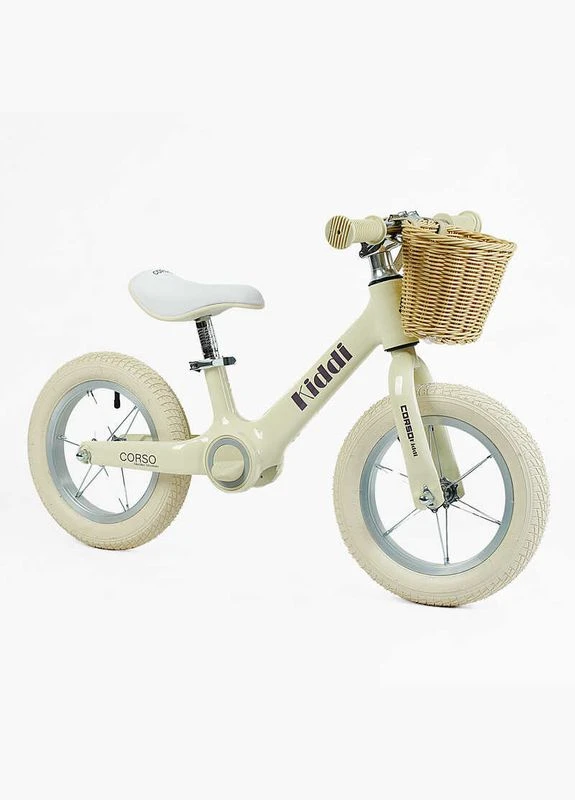 Беговел " KIDDI" ML-12102 (1) магниевая рама, колеса надувные резиновые 12’’, алюминиевые обода, подставка для ног, корзинка, в Corso (401246452)