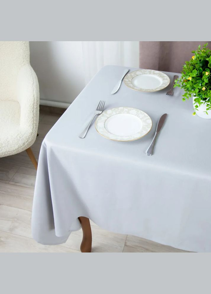 Скатерть водоотталкивающая Aquastop Light Gray С-04224_30316 150х220 см светло-серая ТЕП (364769953)