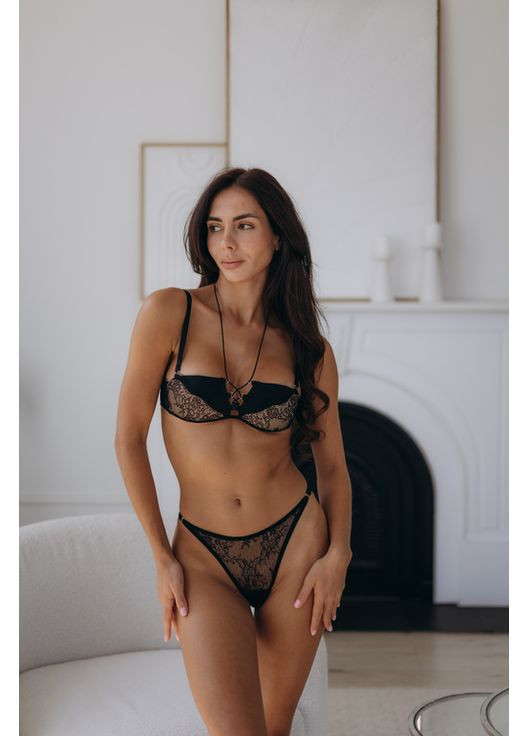 Чорний комплект білизни Endorphine