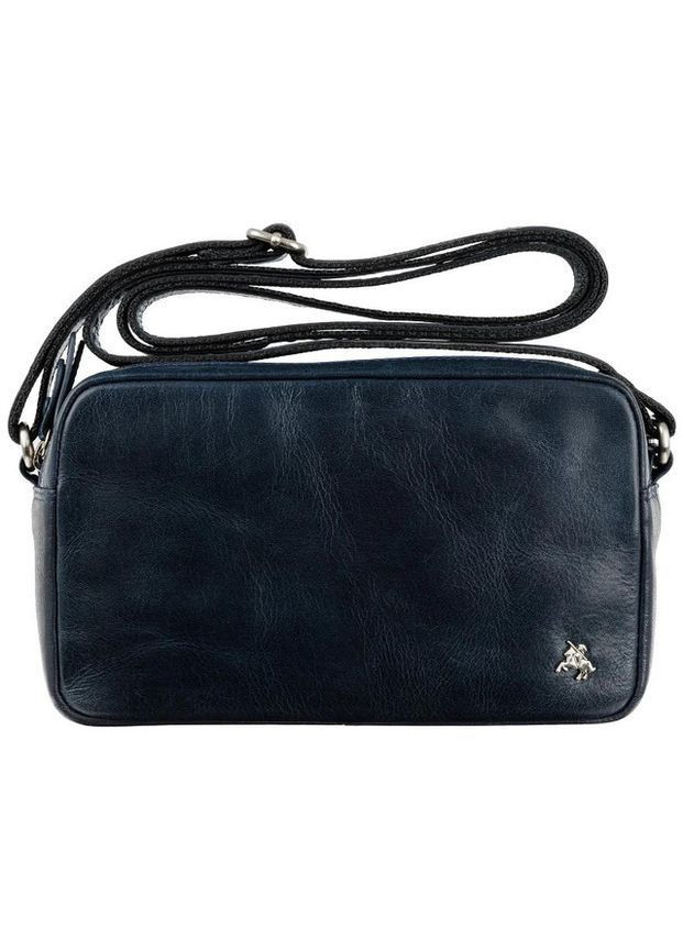 Сумка кросс-боди через плечо из натуральной кожи женская для документов и для телефона маленькая Синий 40196 Visconti (361970359)