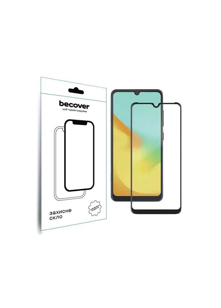 Стекло защитное ZTE Blade A35/A55 Black (712313) BeCover (382060699)