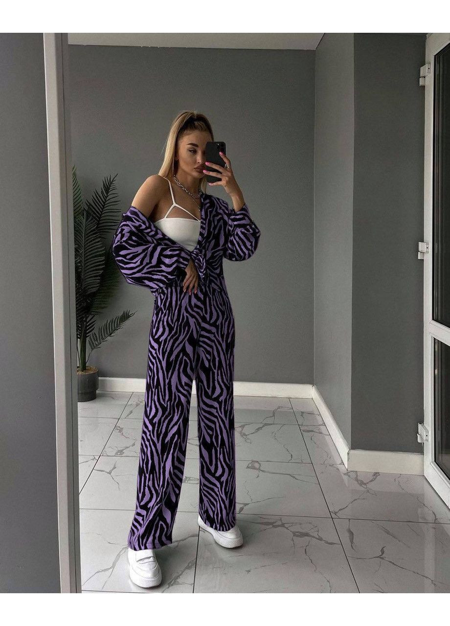 Жіночий костюм з принтом зебра No Brand (349513853)