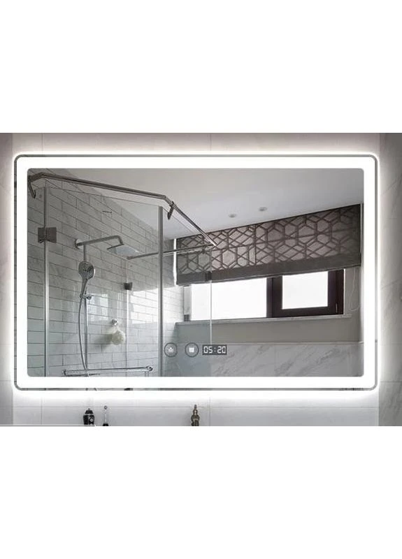 Дзеркало LED DE-M3051 70x90 Сенсорне включення + підігрів + годинник / темп Dusel (374676294)