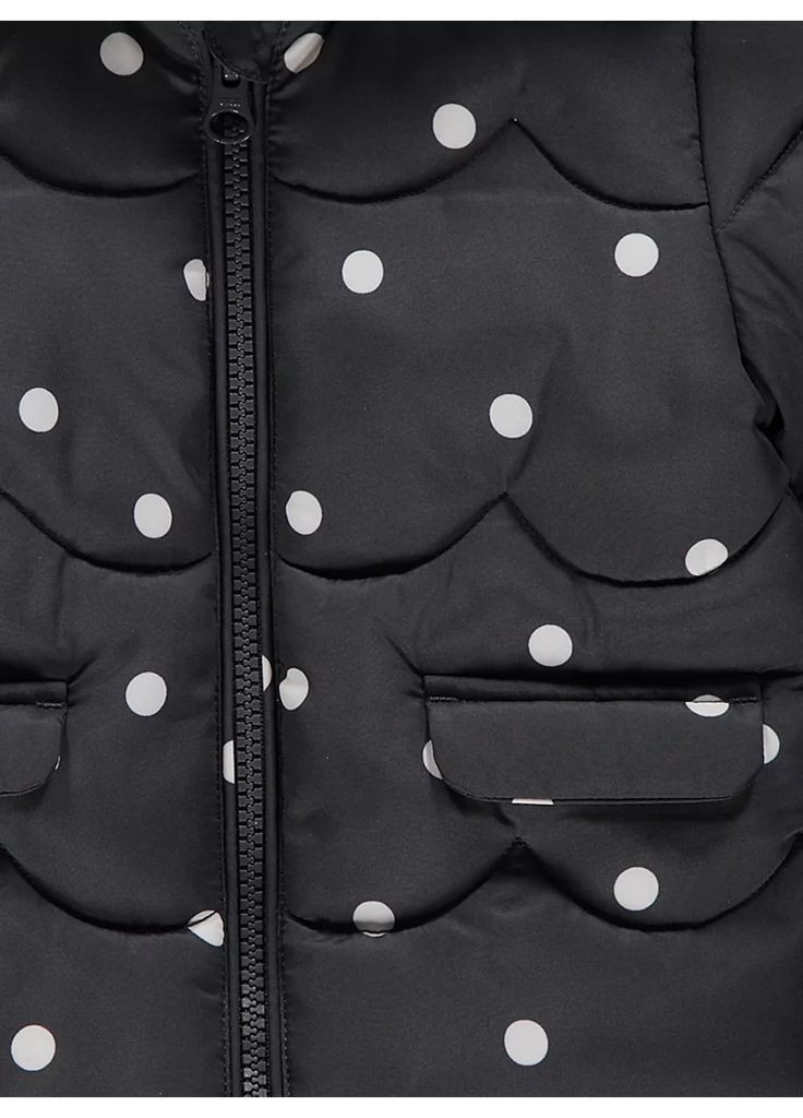 Черная зимняя детская зимняя стеганная куртка для девочки черная (00332) George