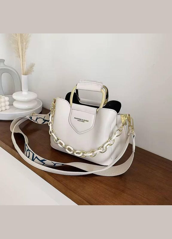 Сумка через плече із двома лямками Сумочка жіноча Клатч Молочний колір No Brand (321971925)