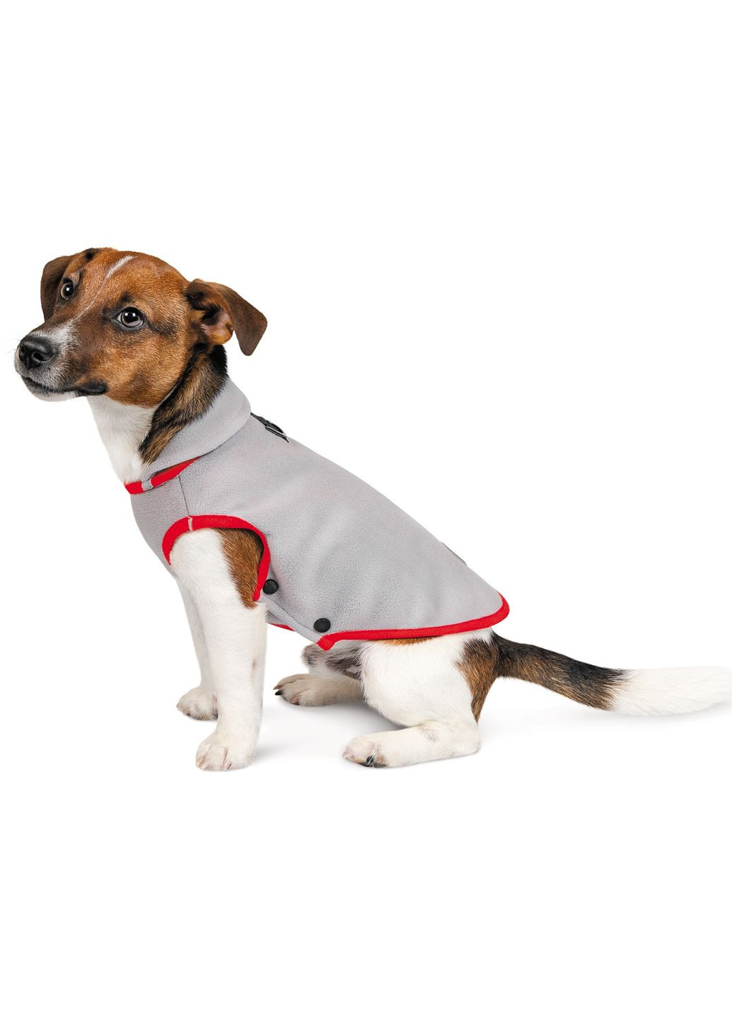 Жилет "FLEECY" Серо-красный ХS2 (4823082419616) Pet Fashion (318100972)
