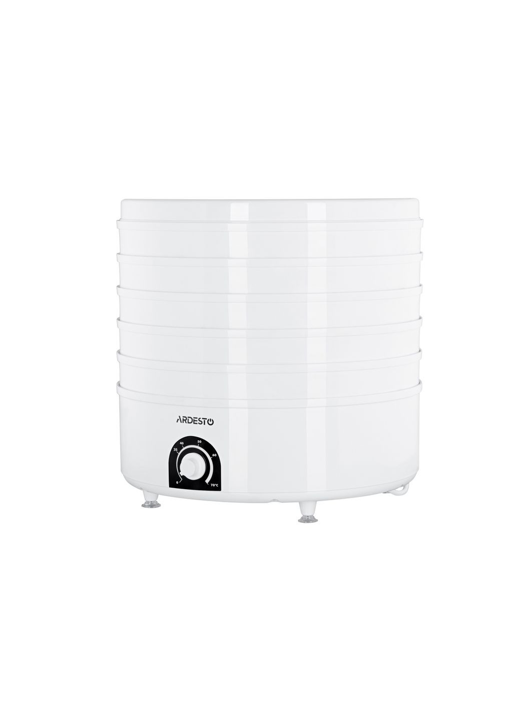 Сушилка овощей и фруктов FDB-5385, White, 520W, механическое управление, 5 лотков, высота сушильного поддона 4см, диаметр 38.5см Ardesto (338188183)