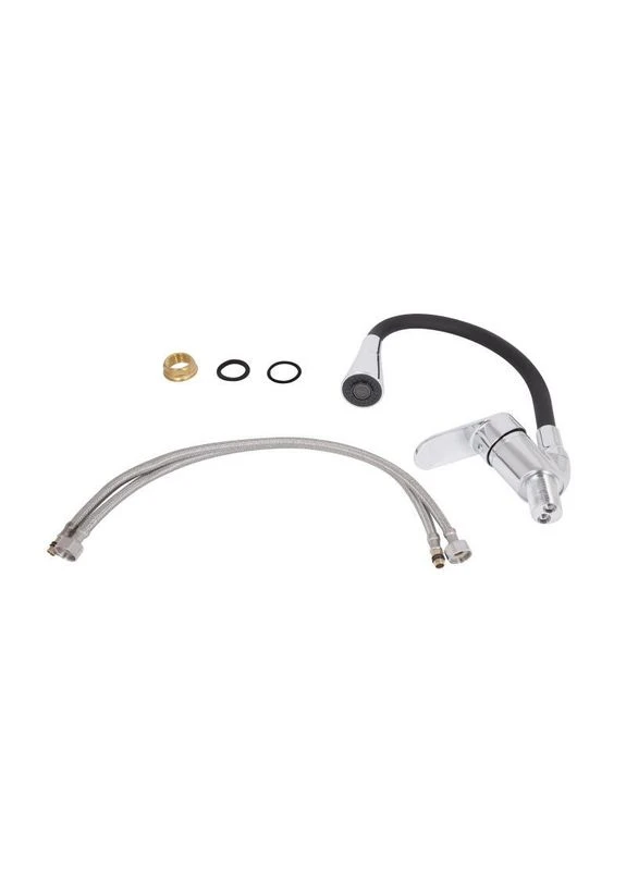 Смеситель для кухни Tani 008F3 с гибким изливом (k40) LDTAN008F3BCR39484 Chrome/Black LIDZ (397564620)