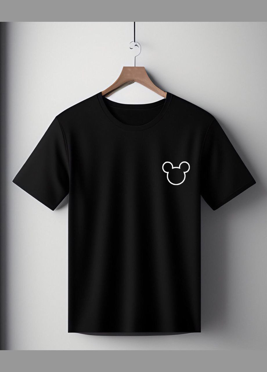 Футболка черная оверсайз унисекс с принтом "Micke Mouse" Handmade (308245262)