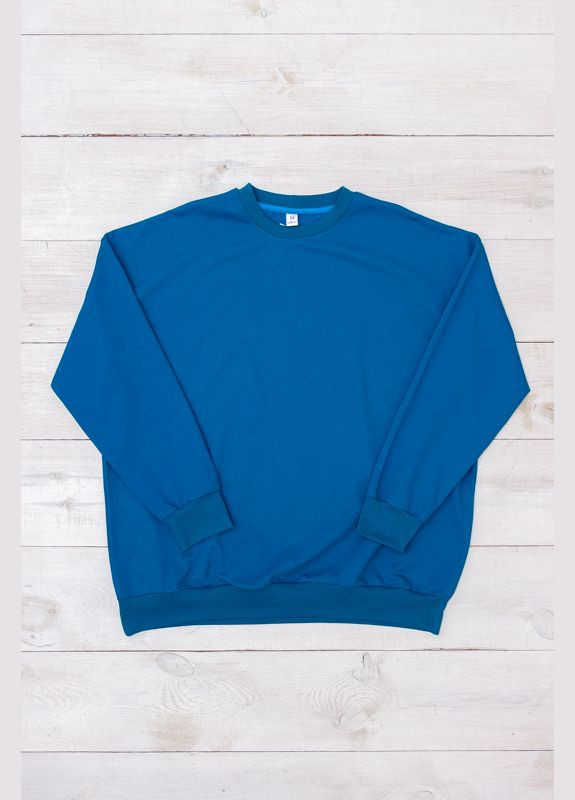 Бірюзовий світшот чоловічий (оверсайз) (p-13421) Носи своє без декору (292552914)