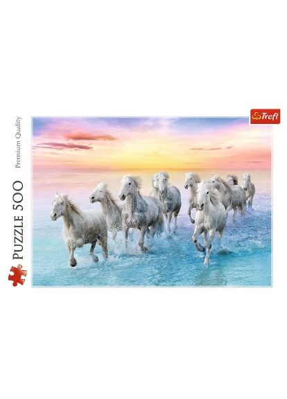 Пазл Галоп белых лошадей 500 элементов (5900511372892) Trefl Галоп білих коней 500 елементів (369527634)