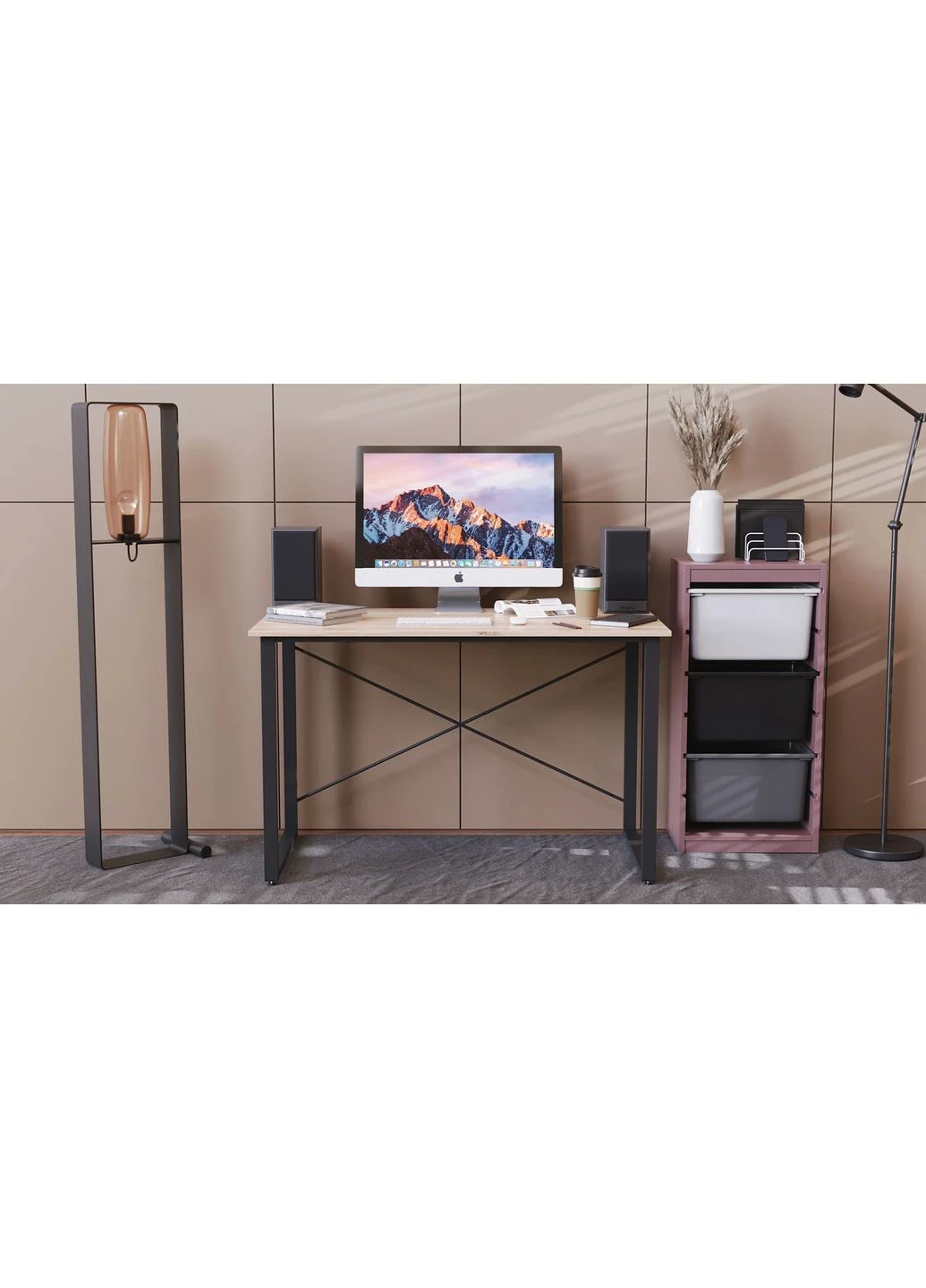 Компьютерный стол Дейв 75x140x60 черный ДСП 16мм (FRD-101986) Ferrum-decor (353498208)