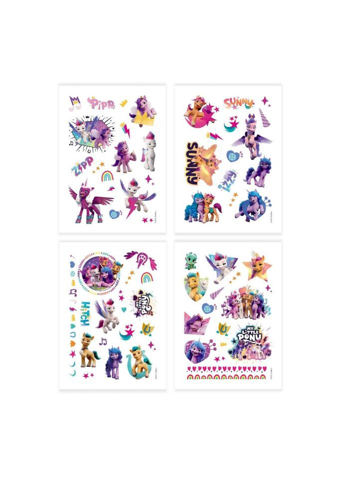 Набір дитячих тимчасових татуювань "My Little Pony" 200437, 4 аркуші No Brand (339776542)