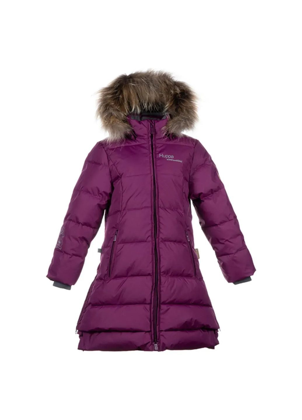Бордовая пальто-пуховик parish, р.122, бордовый () Huppa 12470055-80034-122