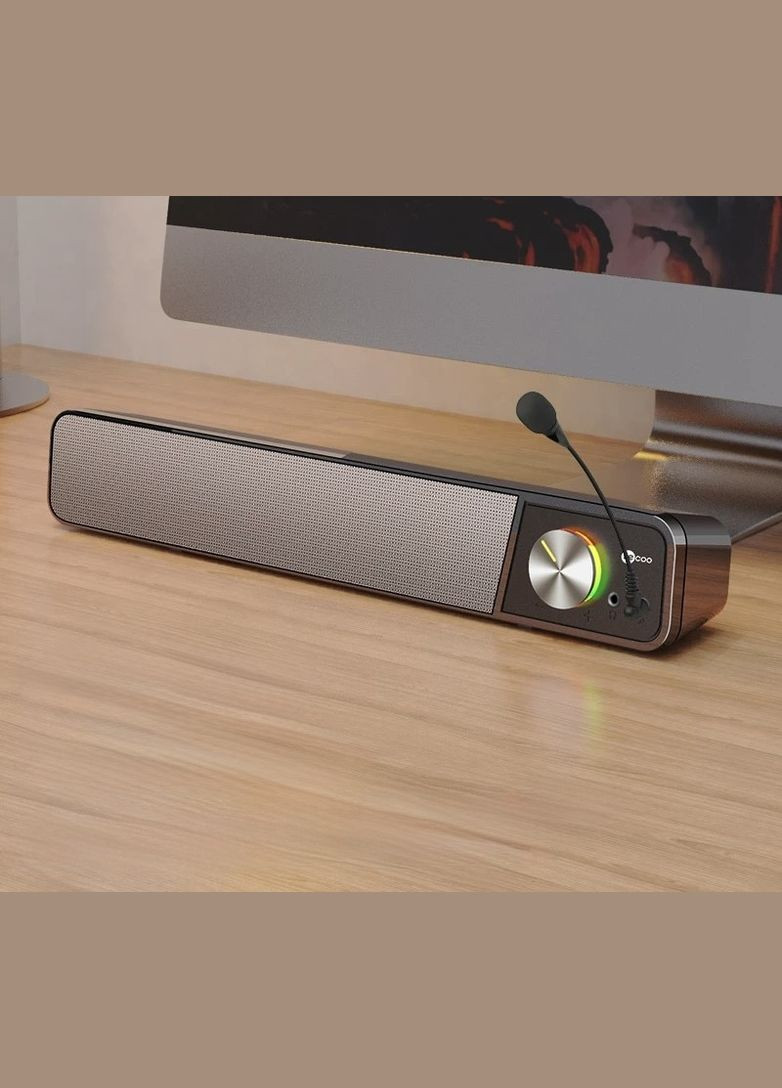 Стационарная акустическая система, колонка для ПК Lecoo DS111 RGB USB Black + Bluetooth USB + AUX Acer (325463153)